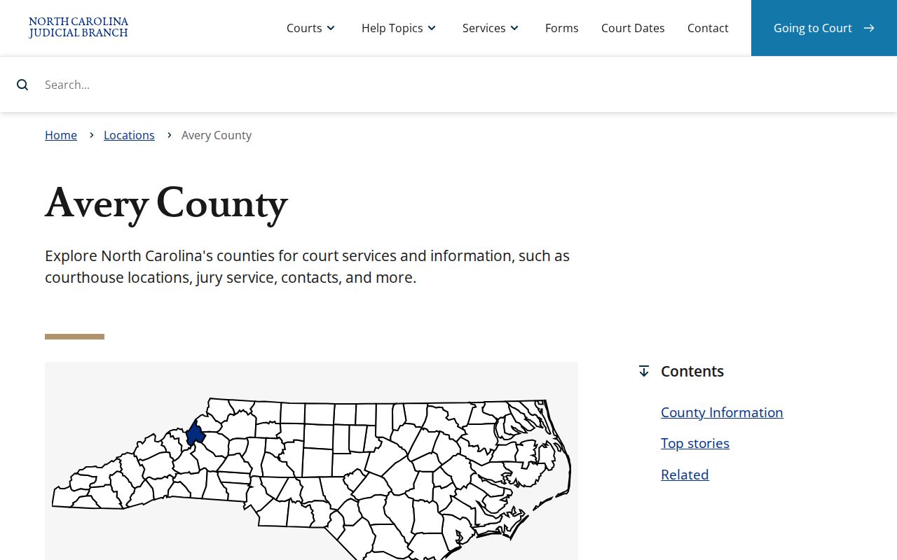 Avery County criminal court record services hub