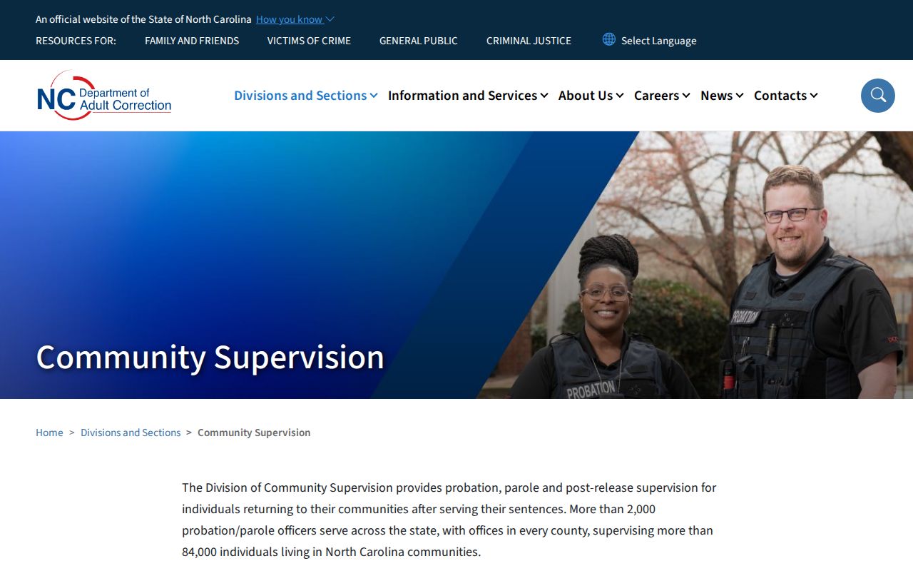 Avery County criminal records and North Carolina community supervision