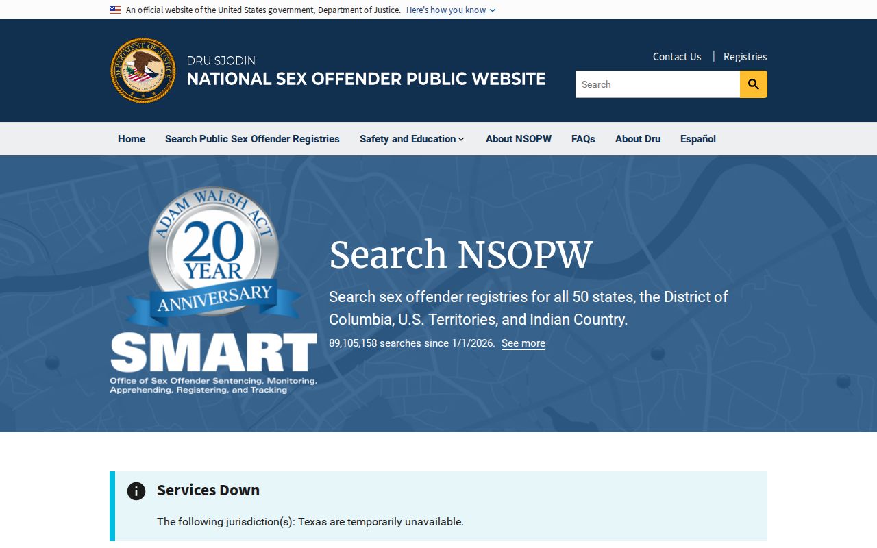 Avery County sex offender lookup through the national public search