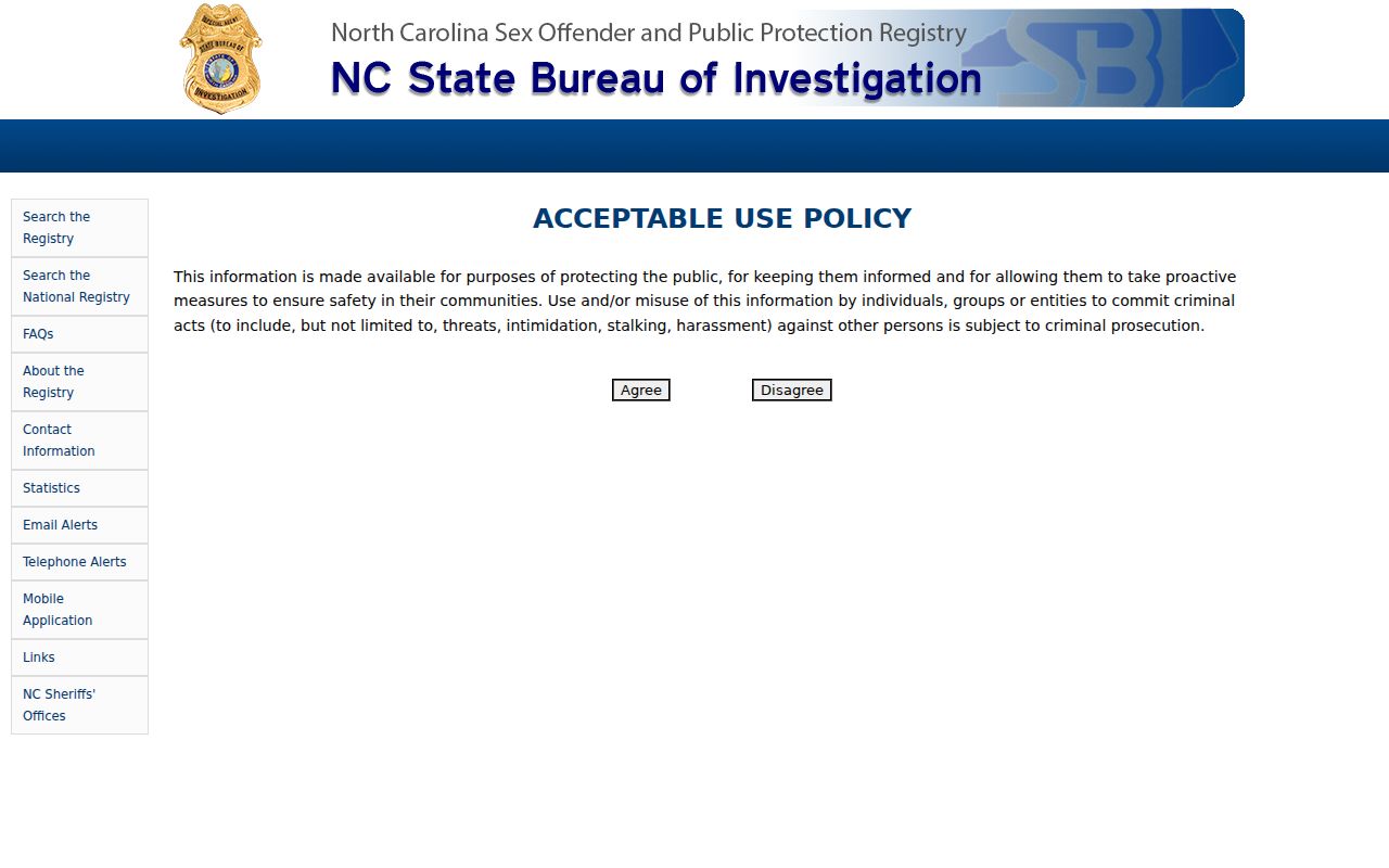 Official Avery County sex offender registry search interface