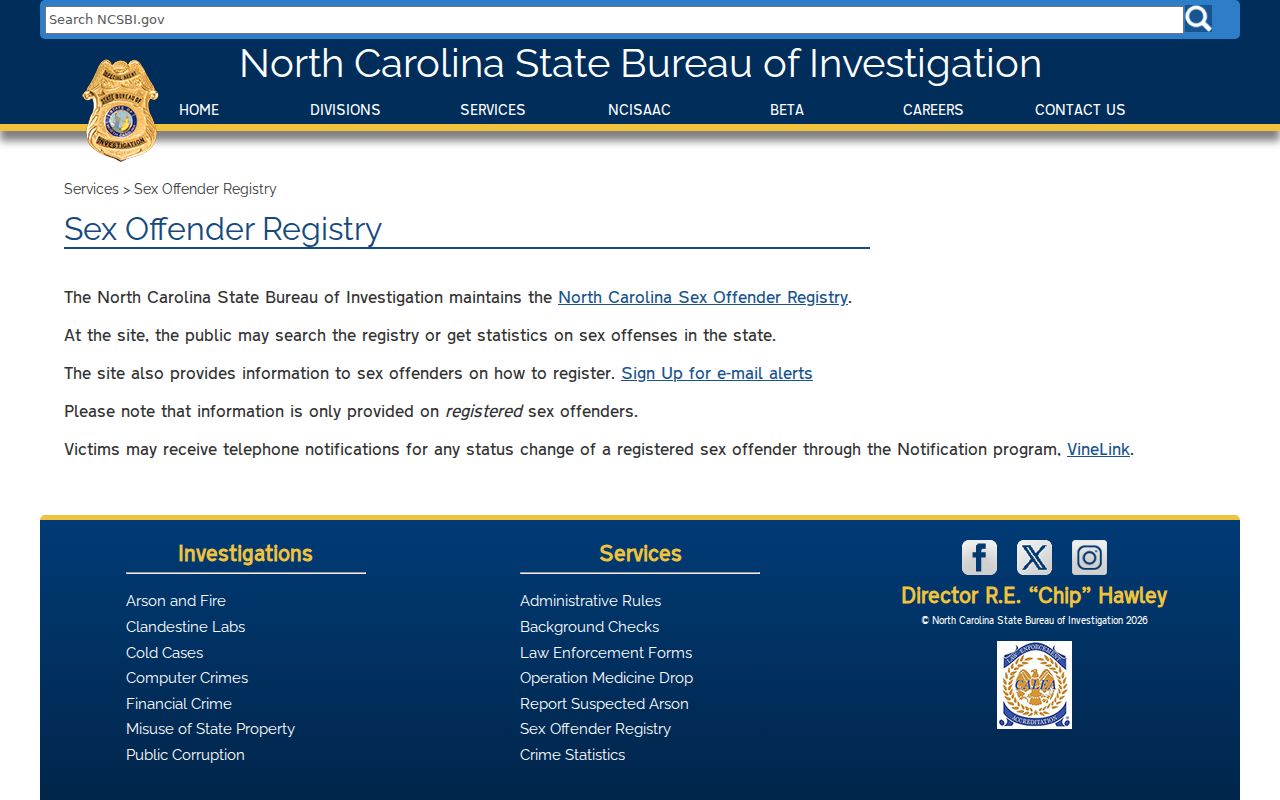 Avery County sex offender registry services and public alert access
